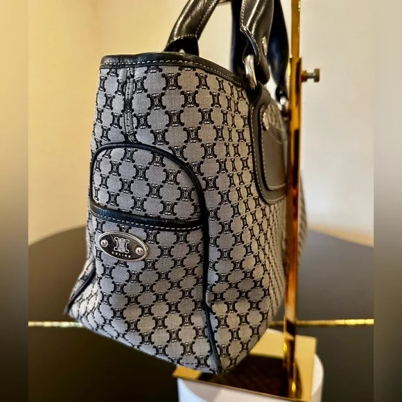 CELINE 80’S VINTAGE RETRO ICONIC COUTURE LUXURY AUTHENTIC RUNWAY MACADAM BAG - Picture 10 of 17